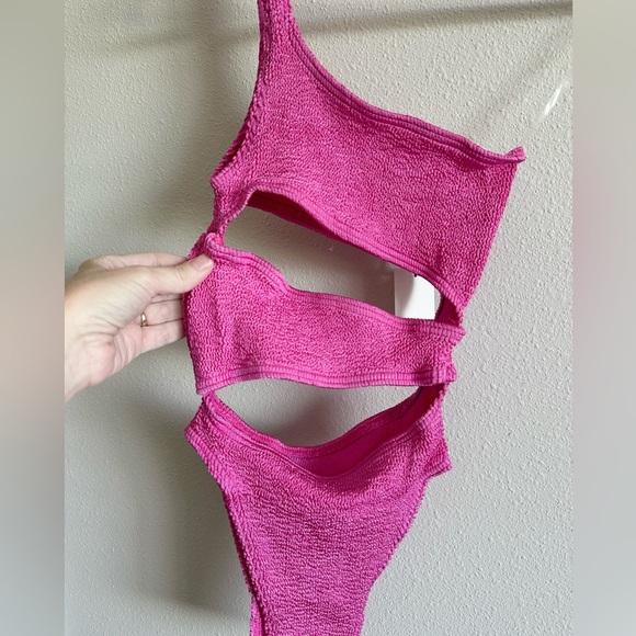 NWT Bond-Eye Rico One Piece Cut Out Swimsuit in Fuschia Pink - Picture 6 of 10